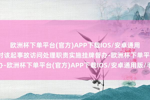 欧洲杯下单平台(官方)APP下载IOS/安卓通用版/手机版省安委办现对该起事故访问处理职责实施挂牌督办-欧洲杯下单平台(官方)APP下载IOS/安卓通用版/手机版