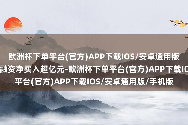 欧洲杯下单平台(官方)APP下载IOS/安卓通用版/手机版有28只个股获融资净买入超亿元-欧洲杯下单平台(官方)APP下载IOS/安卓通用版/手机版