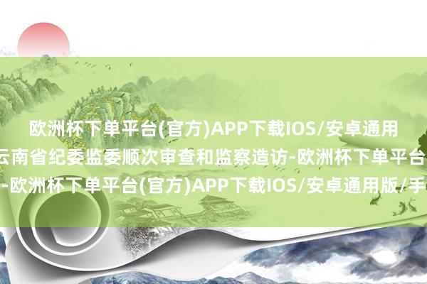 欧洲杯下单平台(官方)APP下载IOS/安卓通用版/手机版现在正给与云南省纪委监委顺次审查和监察造访-欧洲杯下单平台(官方)APP下载IOS/安卓通用版/手机版